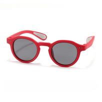 Flexible Rubber Glasses Shades for Boys Girls Outdoor Kids Sunglasses UV Protection Baby Silicone TAC Lens Sun Glasses  Age 3-12 3-12 Years old raudona