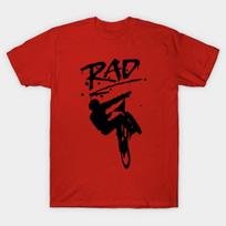Men Black Print T-shirt Rad Bmx Bike Graffiti - 80S Movie Radical T-Shirts No-Cut Transfer Paper Print Cotton Tshirt 2XL raudona