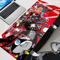 Žaidimų pelės kilimėlis Didelis stalo kilimėlis Neslystantis Siūti kraštai Persona Anime spaudinys Kilimėlis klaviatūrai Žaidėjui Namų biurui 400x800x2mm