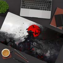 Japanese Samurai Anime Gaming Desk Mat  NonSlip Rubber Mouse Pad for Gamers  NonSlip Rubber Desk Mat for Keyboard  Laptop 800X300x2mm