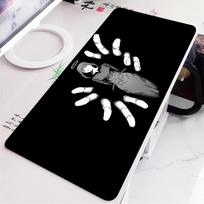 Black and White Anime Girl Table Mat Large Mouse Pad Office Keyboard Edge Locking Desk Mat Gaming Accessories Nonslip Mousepad 300x800x2mm
