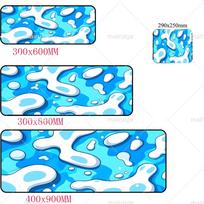 Blue  White Strata Liquid Mouse Pad AntiSlip Rubber Gaming MousePad Table Pads Suitable for Office and Gamer Long Desk Mat 800x300x2mm