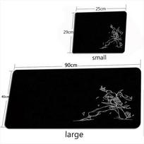 Kurosun Samurai Mouse Pad Black Large Computer Office Table Mats XXL xcm Rubber Antislip Gaming Keyboard Mat Long Desk Pads 900x400x2mm