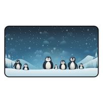 Penguin Desk MatXXL Winter Mouse Pad Snowy Laptop Mats Office and Gaming Desk Decoration Mat Perfect Gift for Friends LockEdge 400x800x2mm