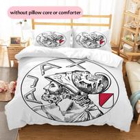 AFC Ajax Amsterdam Pattern Bedding Home Decoration Birthday Gift (1 * duvet cover + 2 * pillowcase, without core) 135x200cm