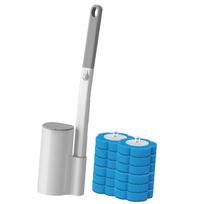 12/18 Pieces Refills Disposable Toilet Brush Set Cleaning System with Holder  Refills And Wand Practical  Bathroom Maintenance