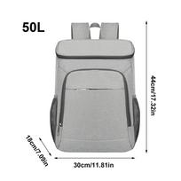 Lunch Backpack 50L Insulated Meal Prep Backpack Leakproof Box Waterproof Bag For Beach Picnic Hiking Bbq Travel Camping pilka spalva