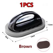 Magic Emery Sponge Brush with Handle Reusable Wipe Eraser Cleaner Kitchen Pot Brush BBQ Strong Decontamination Cleaning Tools ruda