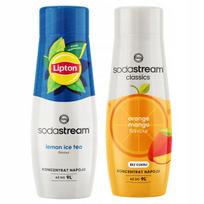 2 Syropy Do Wody Sodastream Herbata Lemon Ice Tea +Orange Mango Pomarańcza