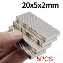 20x5x2mm Super stiprus neodimio magnetas N35 NdfeB Nuolatinis magnetinis blokas Galingi magnetai Šaldytuvo magnetas