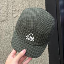 5 Panel Mesh Quick‑Dry Baseball Cap, Color Block Letter Print Vintage Hat for Men Women Outdoor Camping Travel Headwear žalia