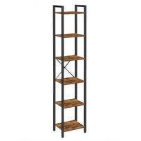 Tamsiai rudos spalvos siaura knygų lentyna Loft Vr37 40X30X187,5 Begryf