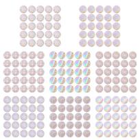 200pc Badge Protective Film Covers 8 Designs Each 25 Pieces Round Clear Shield Stickers for Button Pin Surface Protection