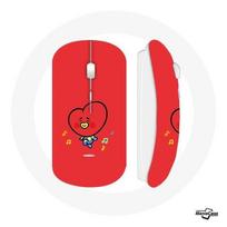 Souris Sans Fil BTS Bangtan Garçons BT21 TATA V Fond Rouge