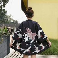 Moteriškas tradicinis kardiganas kimono paltas plonas drabužis S