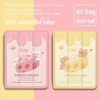 Protective Case for Apple iPad Pro 10.2, Air 11, Mini 6 & more, Cheese Bear Design - Durable Tablet Cover for 10th Gen Devices. iPad 2021 (10.2 inches)