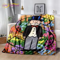Games Dollar Monopoly Cartoon Money Soft Blankets,Keep Warm Throw Blanket Comfortable Blanket for Picnic Beds Sofa Home Bedroom 30x40in