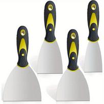 4 vnt. glaisto peilių rinkinys, metaliniai grandikliai, grandikliai gipsui, glaistui, lipdukams, tapetams, kepimui, glaistymui ir dažymui 4 Pcs
