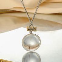 Promotional Personalized Necklaces, Dandelion Pendants, Double-Sided Crystal Patch Jewelry, Sweater Chain Items