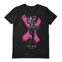 Arcane League of Legends marškinėliai - Oficialūs Duo trumpomis rankovėmis juodi marškinėliai 2XL