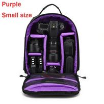 Outdoor Camera Backpack Video Digital Shoulder Camera Bag Waterproof Photo Knapsack Case DSLR For Canon Nikon Sony Olympus Fuji violetinė