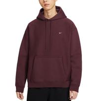 Nike Solo Swoosh Fleece Pullover Hoodie Men's Burgundy Crush White HV1083-652 M