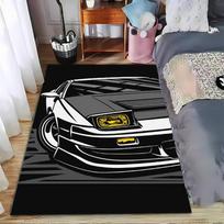 Retro Sports Car Printed Carpet for Bedroom or Living Room Decor Suitable for use as an anti-slip for living room bedroom sofas 40x60cm( 15x23in )