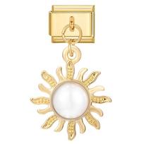 Exquisite Golden Italian Module Bracelet Creative DIY Fashion Charm Accessories with Pendant Cross-Border Jewelry 1*0.9cm goods)