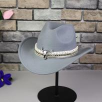 Woolen Western Cowboy Cap Breathable Cowgirls Visor Cap Fashion Sun Protection Knight Hat  Concert pilka