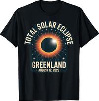 Total Solar Eclipse Greenland August 12, 2026 T-Shirt S įvairiaspalvis