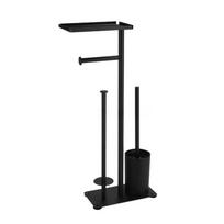 Nerūdijančio plieno grindinis tualetinio popieriaus laikiklis, laisvai pastatomas servetėlių dozatorius, miegamojo Metal Black