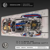 Racing Car Pattern Mouse Pad Large Rubber Base Antislip PC Desk Accessories Mousepad for Office  Gamer Keyboard Mats Decor Mat 800x400x2mm gray