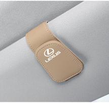 fxbn4 Car Interior Sun Visor Glasses Clip Sung lasses Holder For Lexus RX300 IS200 IS250 ES350 Ct200h UX250h NX300h RX350 ES300h GS RX smėlis