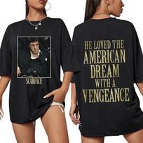Gangsterių filmo Scarface marškinėliai Tony Montana Al Pacino marškinėliai Vyrams Moterims Vintage Gotikiniai Oversized marškinėliai S įvairiaspalvis