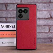 Case for Sony Xperia 1 VIII Textile Leather Fashion Soft TPU Hard PC 3 in1 material for Xperia 1 VIII Case funda Coqua for Xperia 1 VIII raudona
