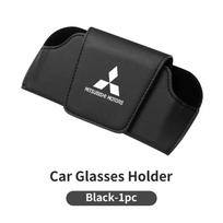 vhdf2 Car Sun Visor Glasses Case Organizer Storage Box for Mitsubishi Lancer ASX Pajero Mirage Attrage Xpander Interior Accessories