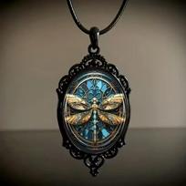 Vintage Cameo Rope Chain Gothic Glass Pendant Necklace for Women Sun Moon Punk Style Charm Necklace Witch Accessories