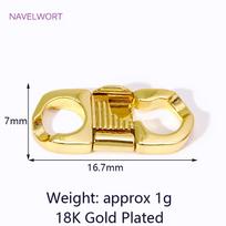 18K Gold Plated Brass Lobster Clasps Connection Clasps For Jewelry Making,Lock For Jewelry,DIY Bracelets Making Accessories 2 pieces