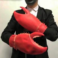 2pcs Cosplay Funny Party Latex Gloves Cute Lobster Shape Halloween Props China Mainland