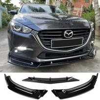 Automobilio priekinio buferio skirstytuvas Lūpa Difuzorius Kėbulo rinkinys Spoileris Apsauga Tinka Mazda 3 Sedanas/Hečbekas 2013 2014 2015 2016 2017 2018 Gloss Black