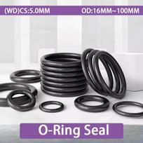 CS 5mm O Rubber Rings NBR-O-Ring Gaskets Seal Nitrile Rubber Bands High Pressure O-Rings Repair Kit Sealing Elastic Band 5mm