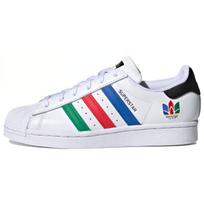 (GS) adidas Superstar J 'Colorful Stripes - Cloud White' Kids' FW5236 EU 36