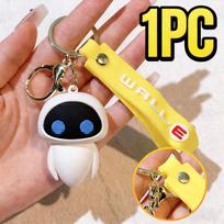 Anime WALL·E Keychain Figure Cute EVE Cartoon Keyring Pendent Car Key Accessories Jewelry for Friends Ornament Toy Birthday Gift