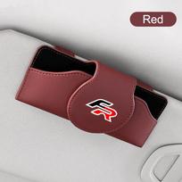 kncr9 Car Sunglasses Protect Storage Cases Sun Visor Glasses Box For Seat FR Leon Mk3 Ibiza Arona Ateca Alhambra Interior Accessories juoda