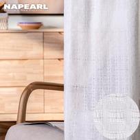1PC NAPEARL Klasikinės modernios tiulio užuolaidos gyvenamajam kambariui Prabangios elegantiškos tekstilės užuolaidos audinys permatomos užuolaidos W100cm x L130cm balta