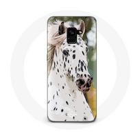 Coque pour Samsung Galaxy A8 Plus Appaloosa Cheval blanc
