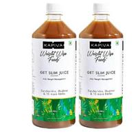 Kapiva Get Slim Juice (2L) Bottle,Pack| Healthy Weight Management Through 12 Ayurvedic Herbs | Aids Metabolism and Digestion - Super Saver Pack of 2 brown