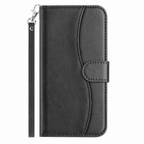 For iPhone 7-17 Series Elegant Universal Leather Wallet Phone Case with Wrist Strap Multi-Functional Protective Cover iPhone 7Plus juoda