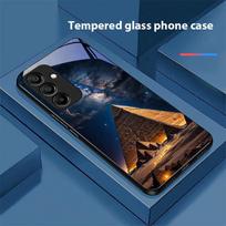 Pyramid Starry Sky For Samsung Galaxy A15 5G 54 4G 51 50 24 35 90 71 12 51 53 52S 80 22 34 Black Tempered Glass Phone Case For Samsung A52s 5G
