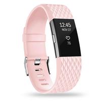 Fitbit Charge 2 Deimantinio rašto pakaitinis sportinis TPE dirželis Large